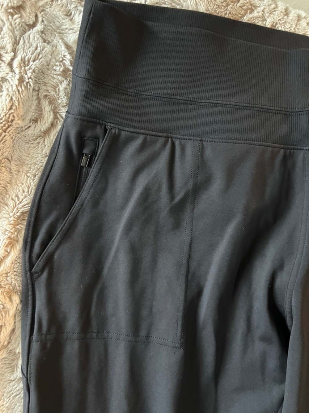 Athleta Black High-Waist Track Joggers